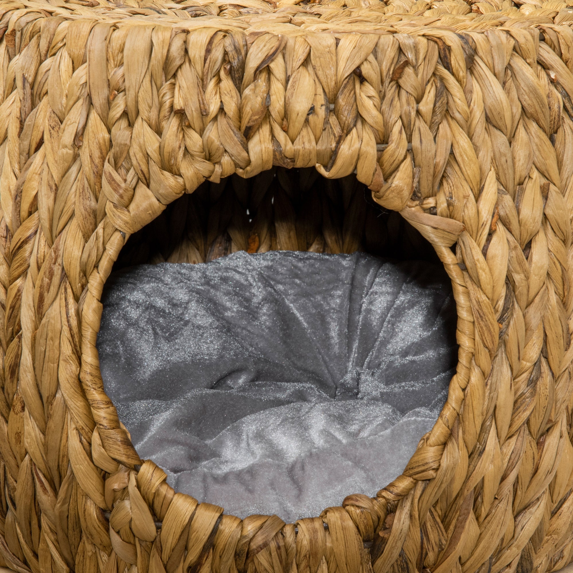 Rattan Cat House Stool For Rest W/ Soft Cushion 44 X 43 X 41cm